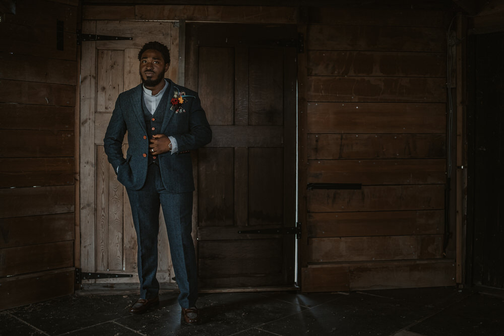 Groom Suit Blue Tweed Art Wedding Ideas Tom Halliday Photography
