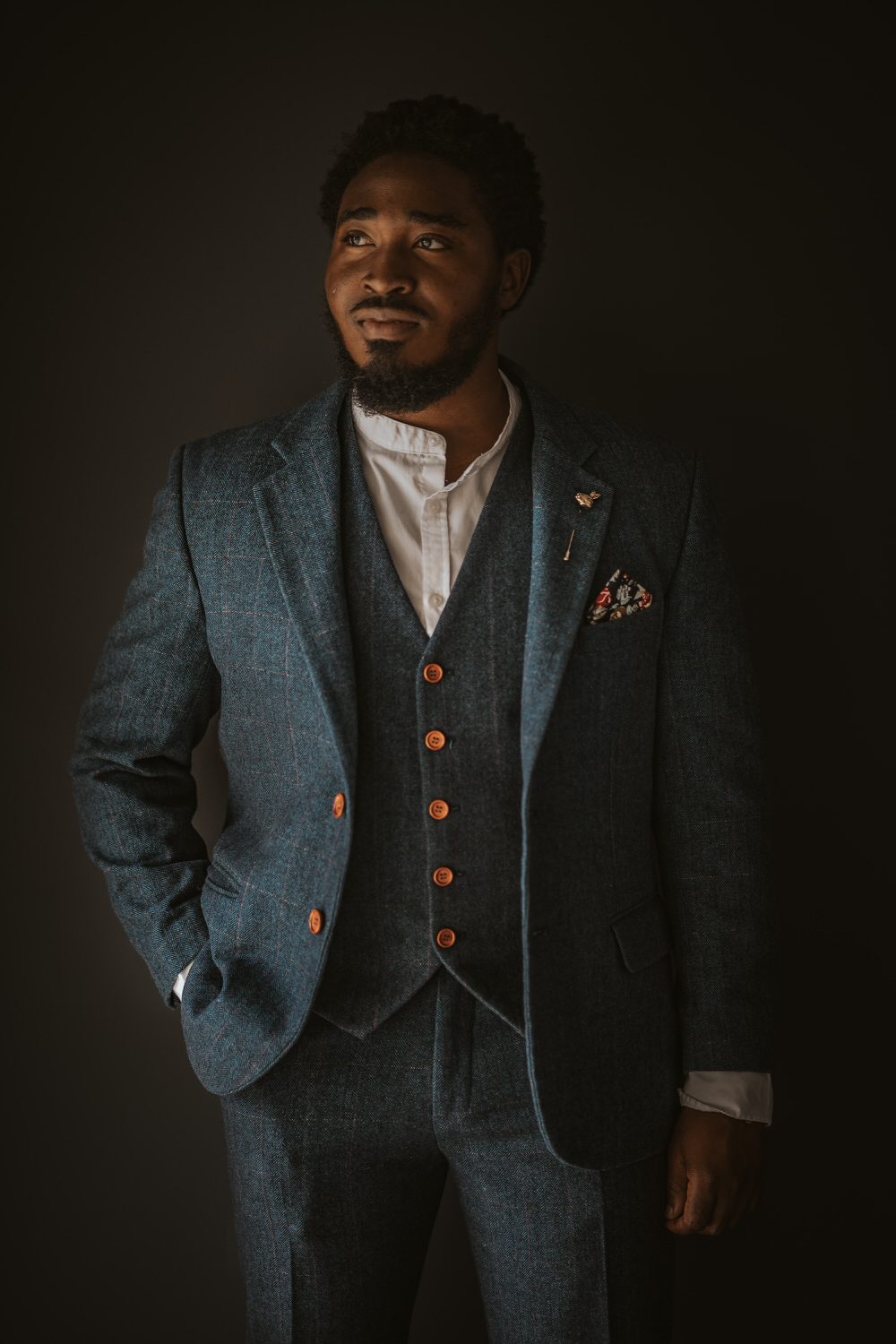 Groom Suit Blue Tweed Art Wedding Ideas Tom Halliday Photography