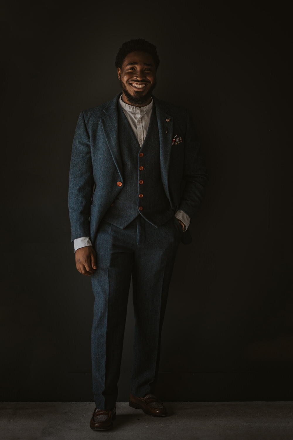 Groom Suit Blue Tweed Art Wedding Ideas Tom Halliday Photography