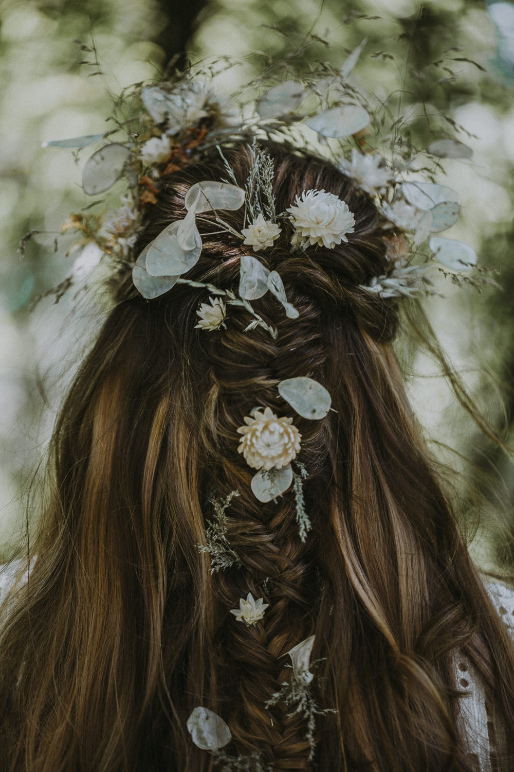 Bride Bridal Hair Style Flowers Flower Crown Bell Tent Wedding Ideas Gem Hicks Photography