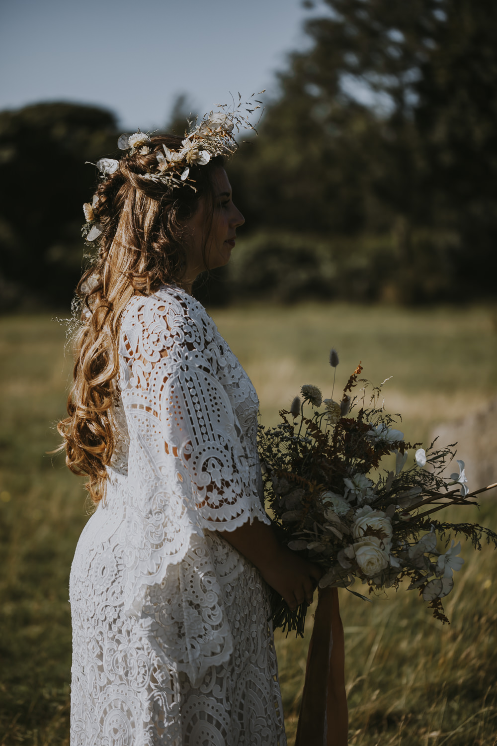 Bride Bridal Dress Gown Boho Lace Sleeves Poppy Perspective Bell Tent Wedding Ideas Gem Hicks Photography