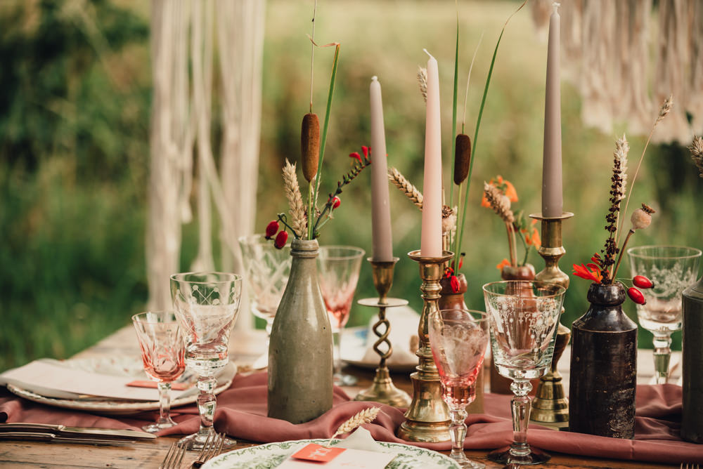 Bottle Flowers Decor Boho Wedding Ideas Roshni Photography