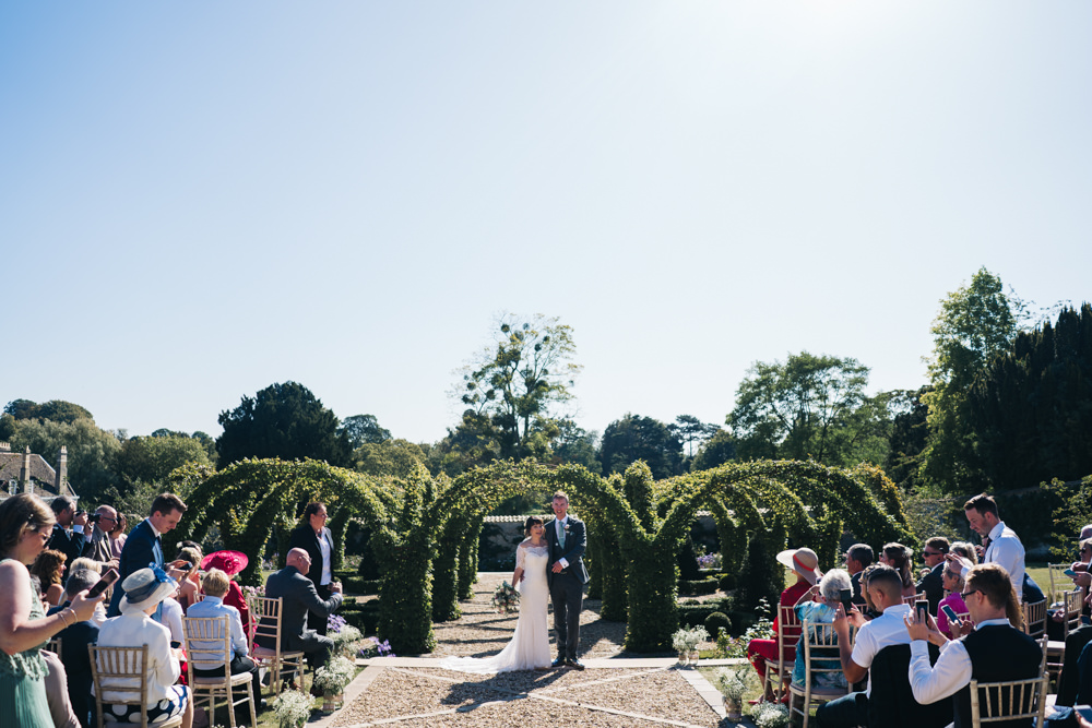 Outdoor Garden Ceremony Castle View Wedding Sally T Photography