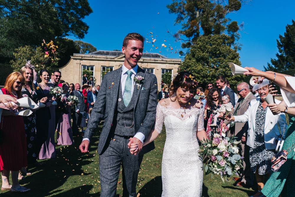 Confetti Throw Castle View Wedding Sally T Photography