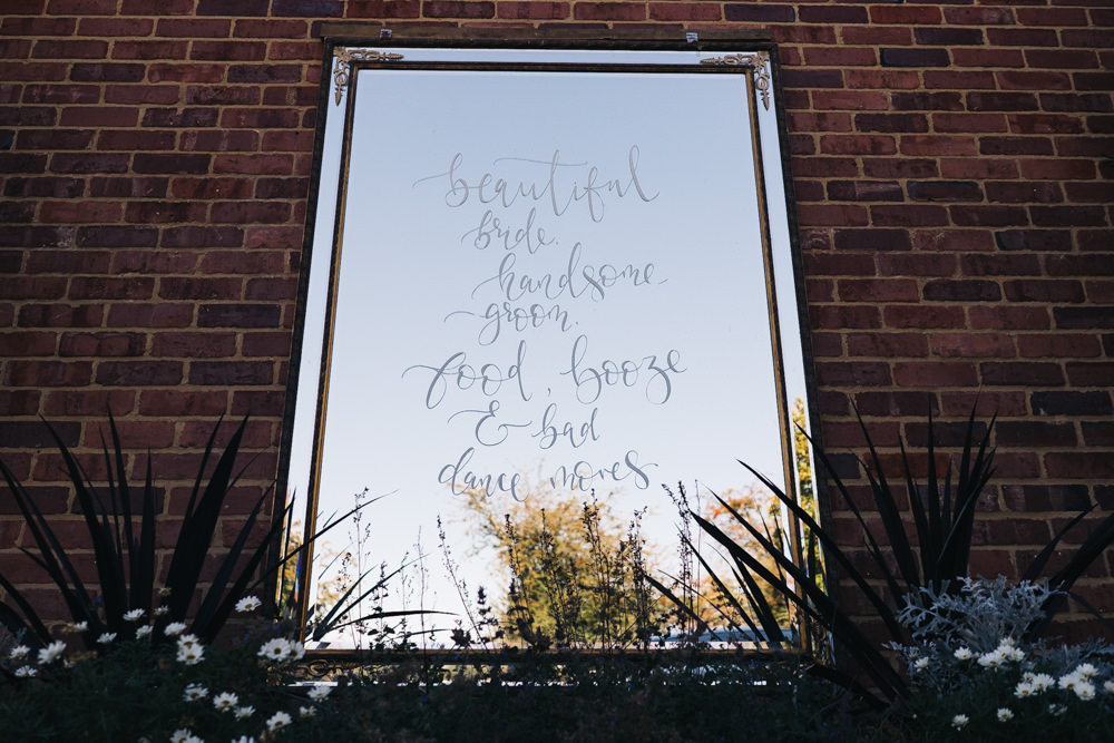 Mirror Sign Signs Signage Castle View Wedding Sally T Photography