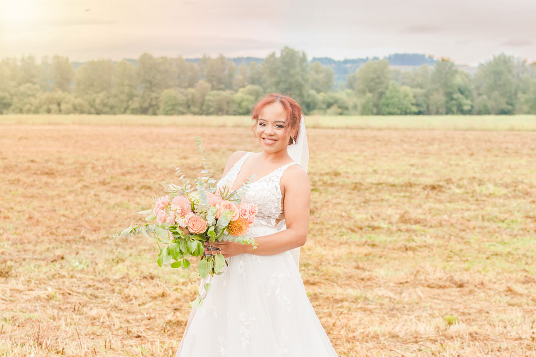 Bride Bridal Dress Gown Straps Citrus Wedding Ideas Pearls & Pines Photography