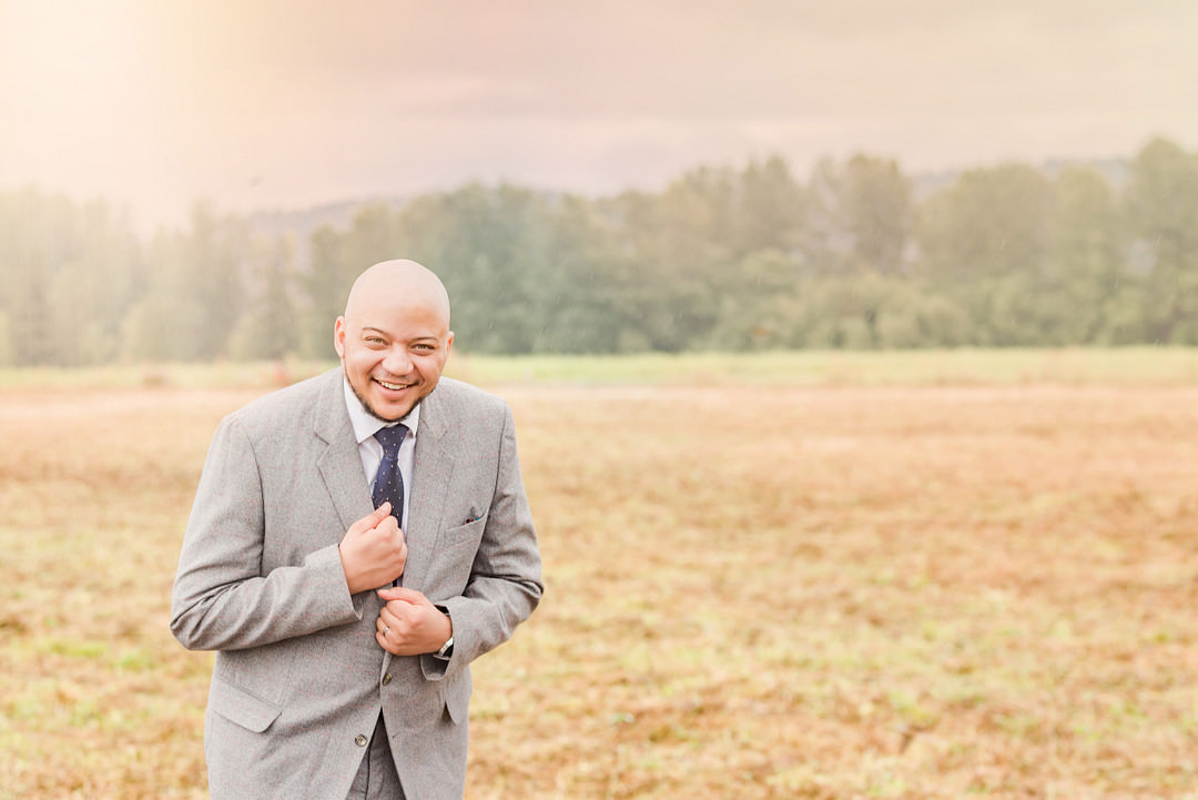 Groom Suit Grey Tie Citrus Wedding Ideas Pearls & Pines Photography