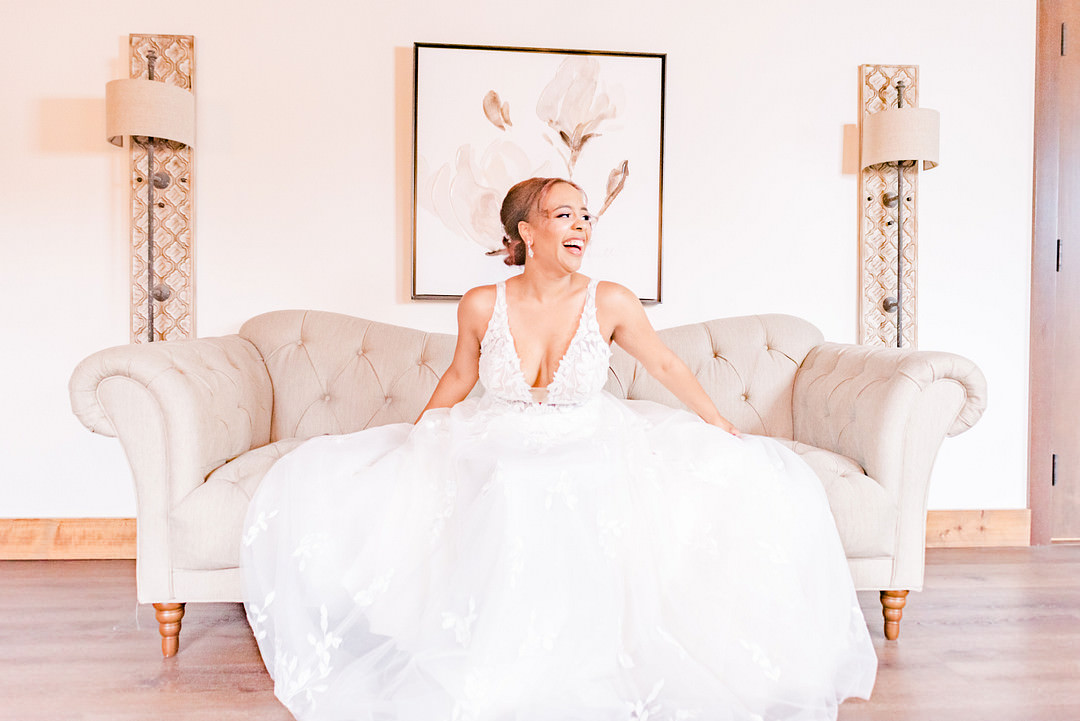 Dress Gown Bride Bridal Straps Citrus Wedding Ideas Pearls & Pines Photography