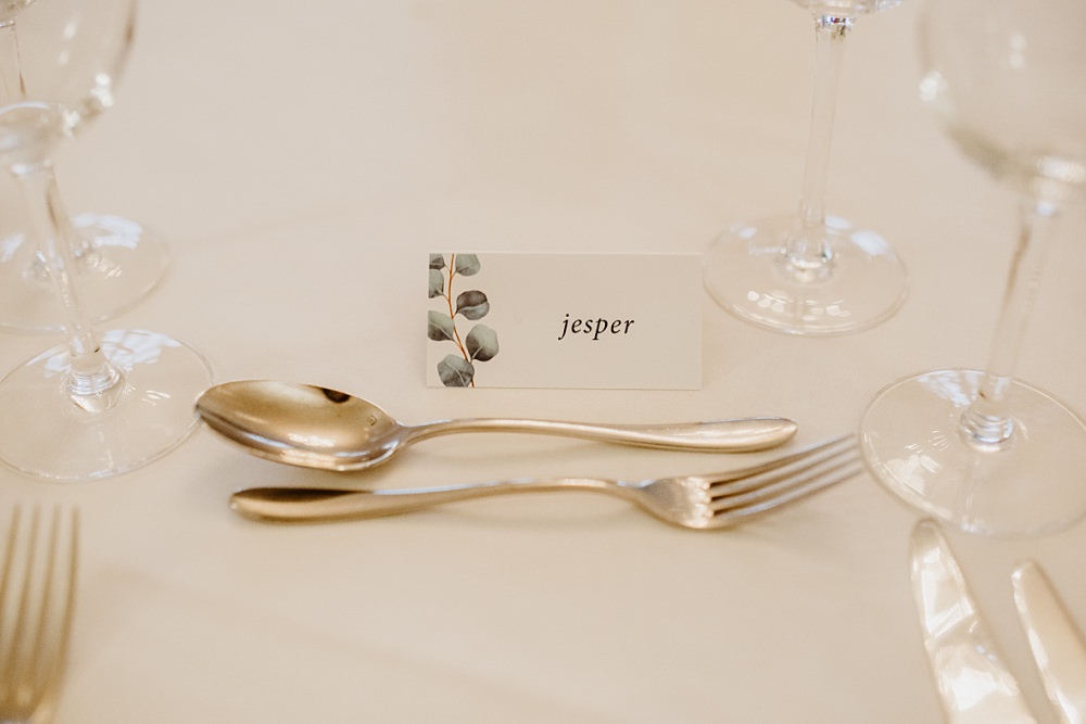 Place Name Card Coombe Lodge Wedding Holly Collings Photography