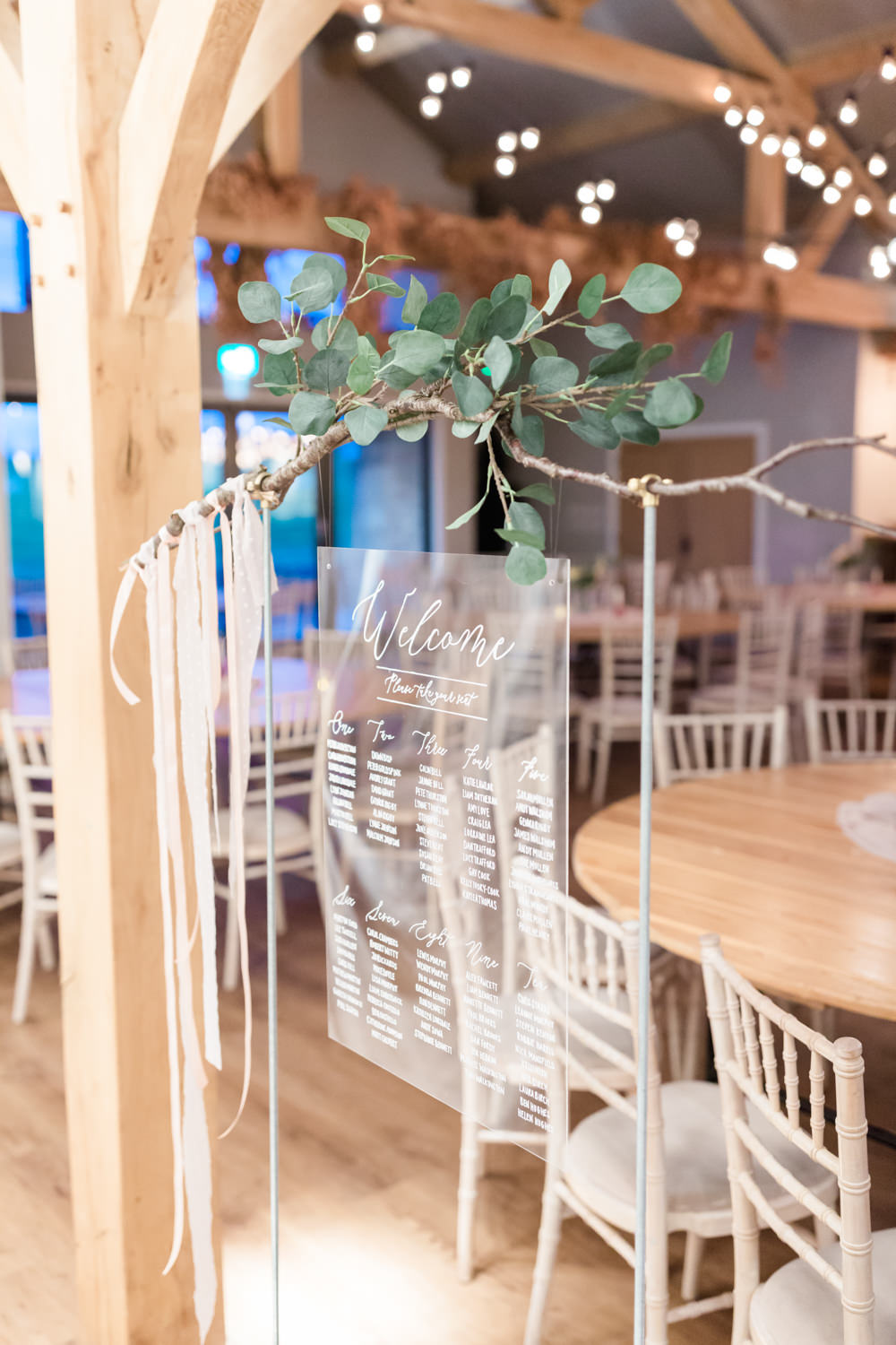 Table Plan Seating Chart Clear Acrylic Perspex Calligraphy Doxford Barns Wedding Lara Frost Photography