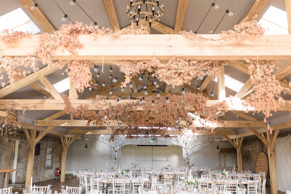 Festoon Lights Hops Decor Doxford Barns Wedding Lara Frost Photography