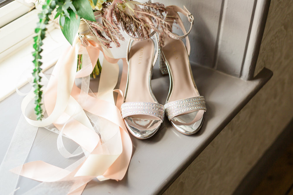 Bride Bridal Shoes Doxford Barns Wedding Lara Frost Photography