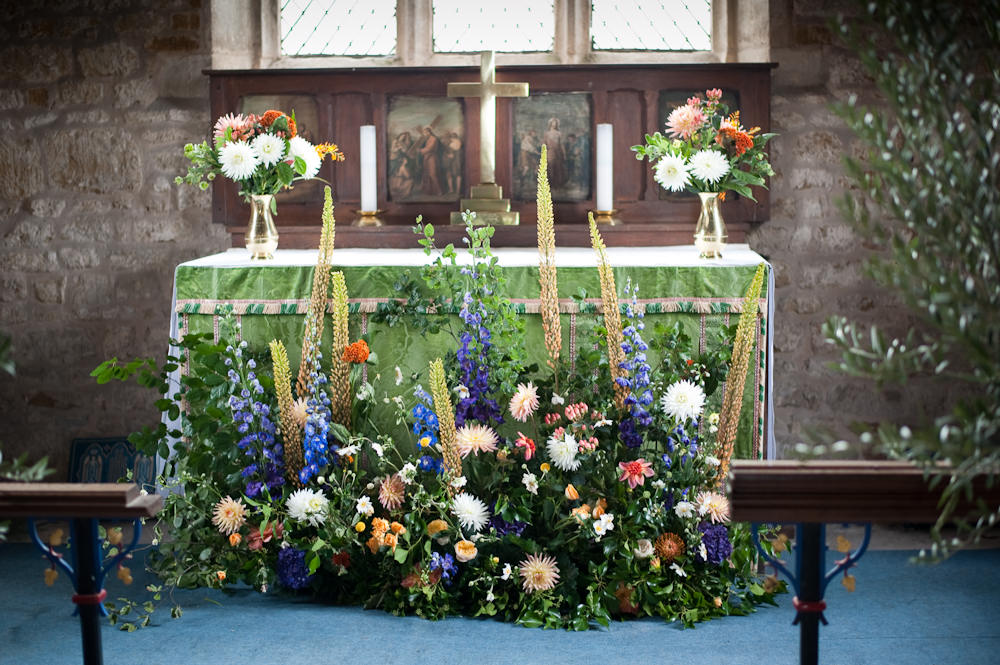 Meadow Flowers Aisle Pew End Ceremony Decor Floral Wedding Rachael Connerton Photography