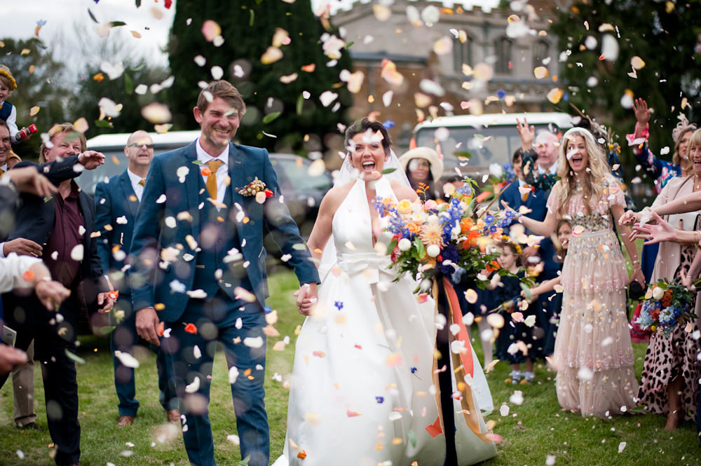 Confetti Throw Floral Wedding Rachael Connerton Photography