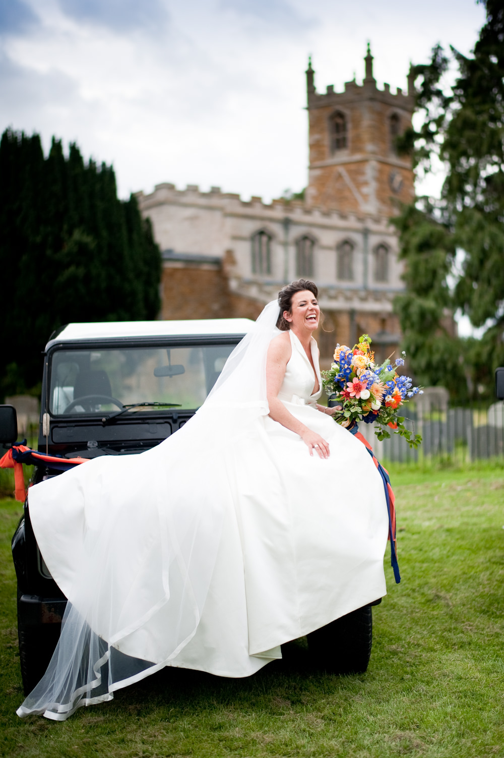 Dress Gown Bride Bridal Jesus Peiro Bow Halterneck Floral Wedding Rachael Connerton Photography