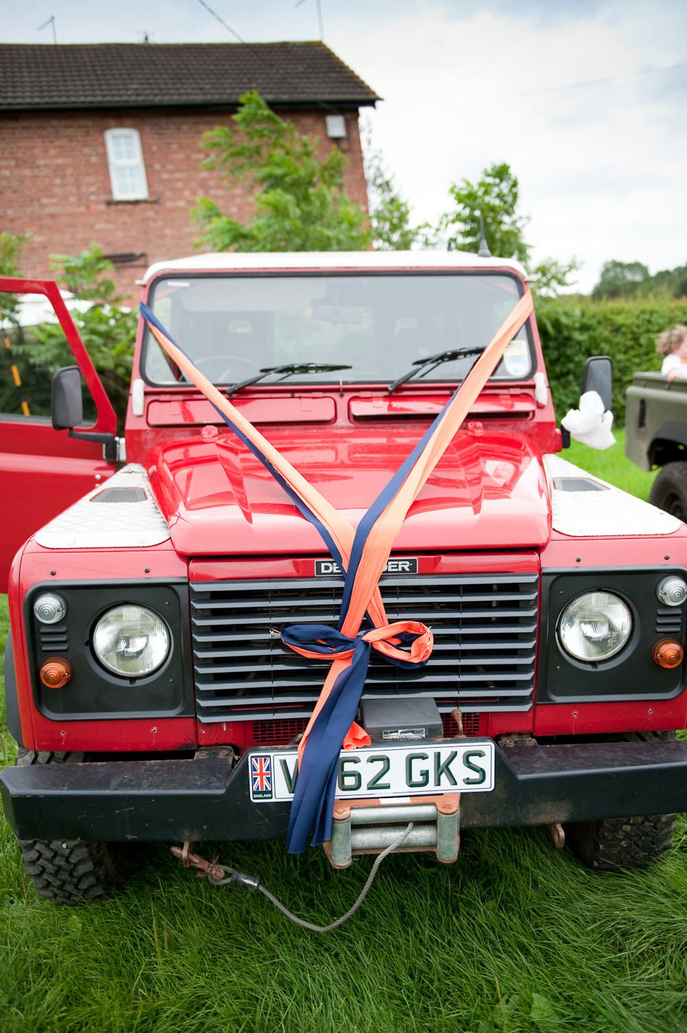 Car Transport Land Rover Defenders Floral Wedding Rachael Connerton Photography