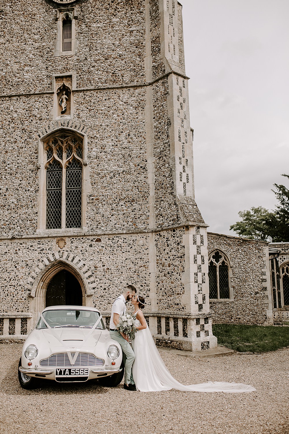 Classic Car Transport Glevering Hall Wedding Sharon Cudworth Photography