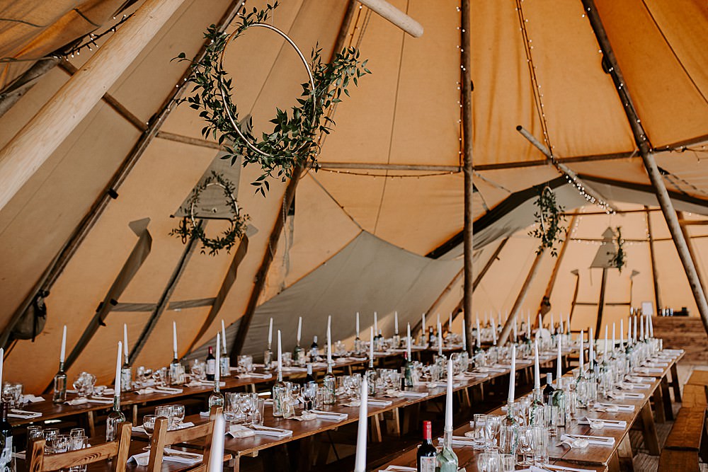 Tipi Decor Decorations Rustic Greenery Glevering Hall Wedding Sharon Cudworth Photography