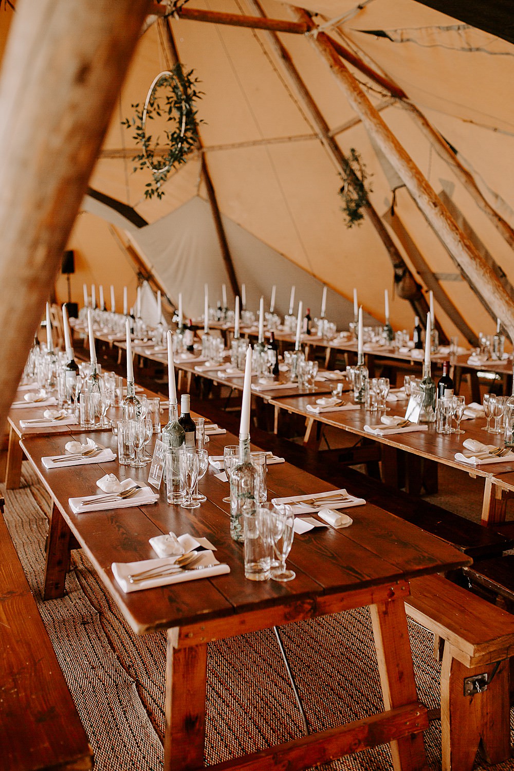 Tipi Decor Decorations Rustic Greenery Glevering Hall Wedding Sharon Cudworth Photography