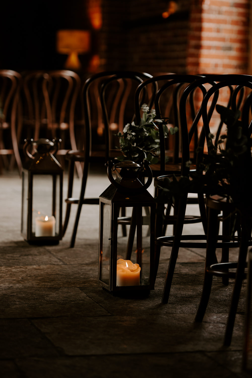 Aisle Pew End Candles Ceremony Hazel Gap Barn Wedding The Light Painters