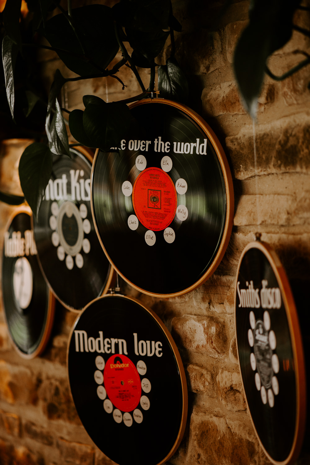 Vinyl Table Plan Seating Chart Music Hazel Gap Barn Wedding The Light Painters
