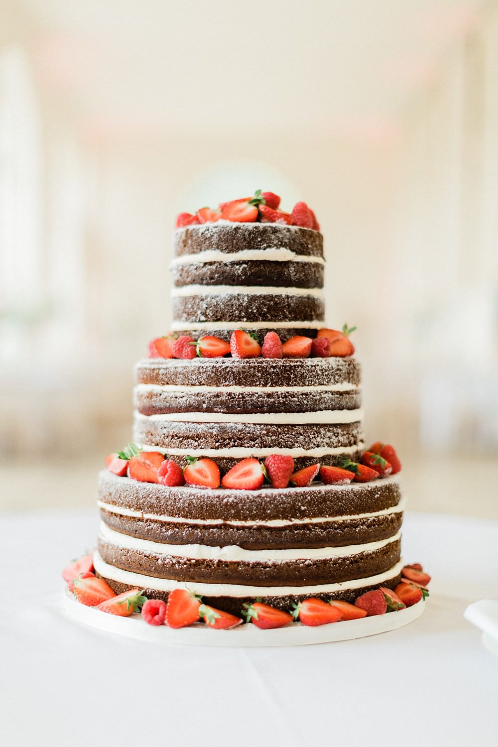 Naked Cake Sponge Layer Berries Irish Indian Wedding Jacob & Pauline Photography