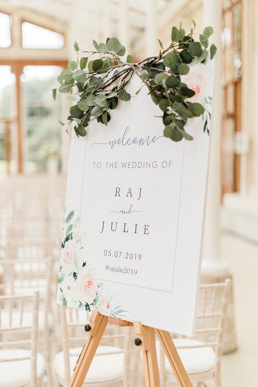 Sign Signs Signage Greenery Irish Indian Wedding Jacob & Pauline Photography