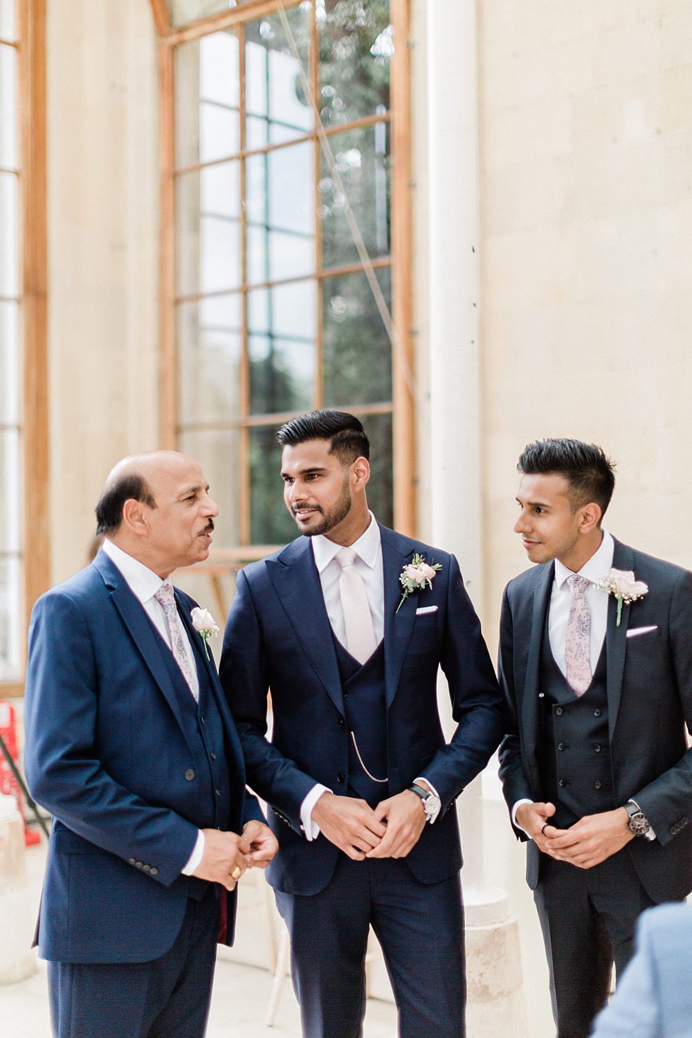 Groom Groomsmen Suits Navy Pink Tie Irish Indian Wedding Jacob & Pauline Photography