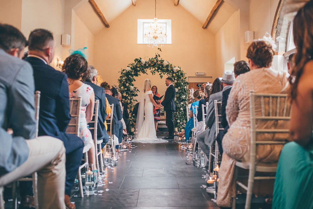 Flower Arch Ceremony Backdrop Lemore Manor Wedding Helen Jane Smiddy Photography