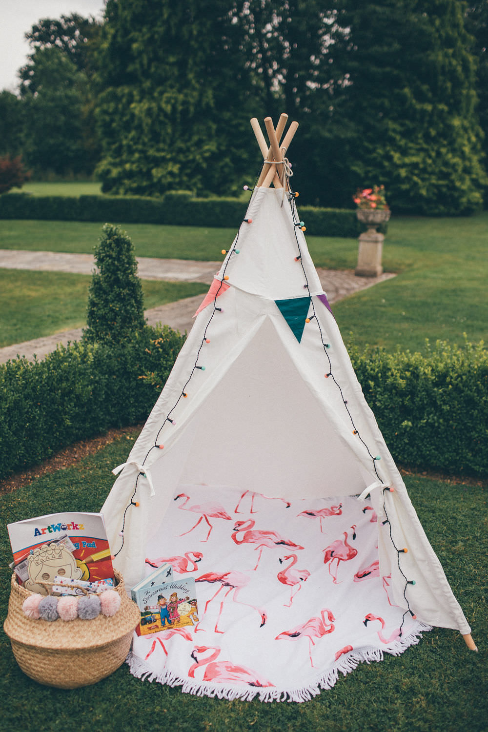 Kids Tipi Children Area Lemore Manor Wedding Helen Jane Smiddy Photography