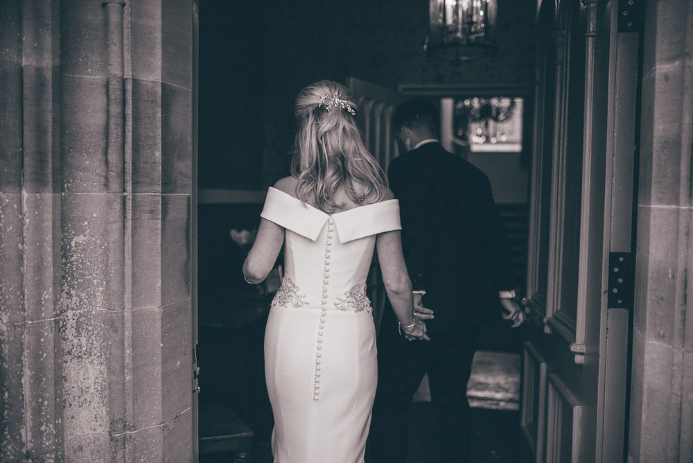 Dress Gown Bride Bridal a Suzanne Neville Fit Flare Lemore Manor Wedding Helen Jane Smiddy Photography