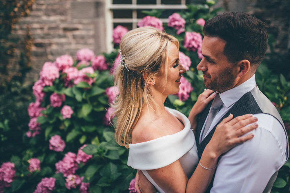 Bride Bridal Hair Style Half Up Half Down Lemore Manor Wedding Helen Jane Smiddy Photography