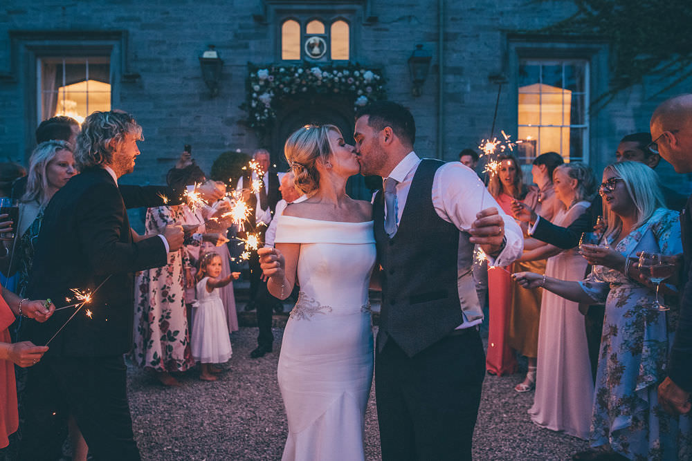 Sparkler Exit Send Off Lemore Manor Wedding Helen Jane Smiddy Photography