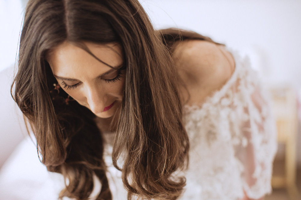 Bride Bridal Make Up Marquee Wedding Wales Fox & Bear Photography