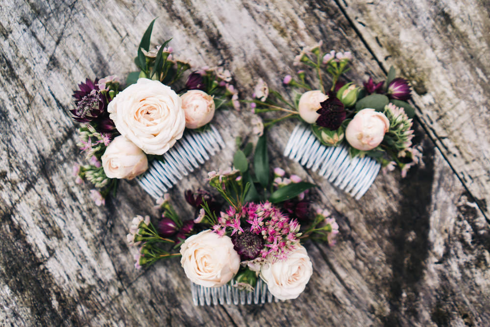 Flower Hair Comb Bride Bridal Newcastle Wedding Sally T Photography