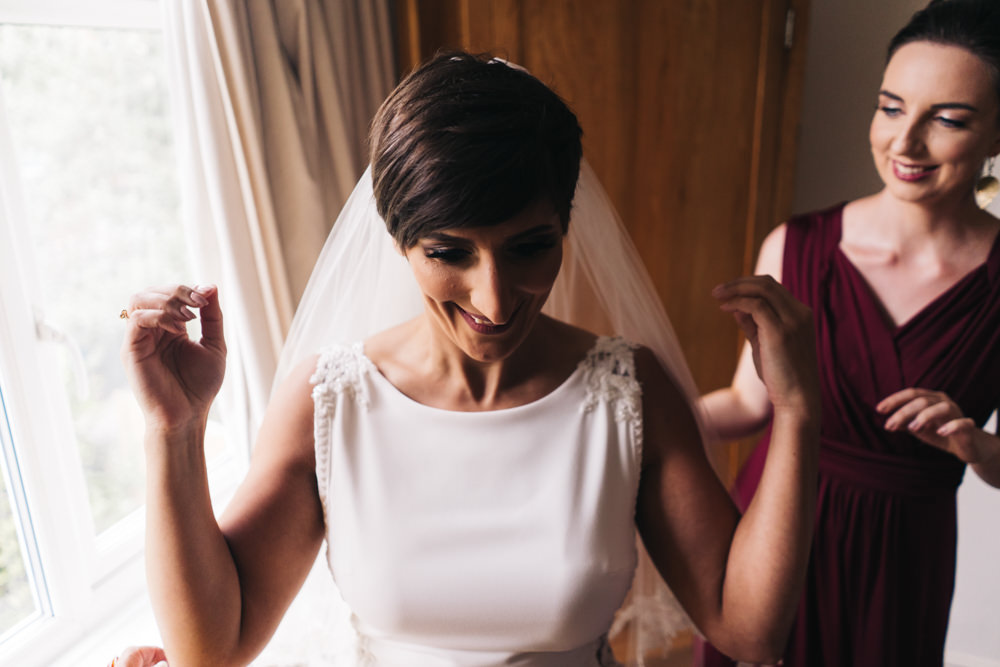 Bride Bridal Hair Style Short Newcastle Wedding Sally T Photography