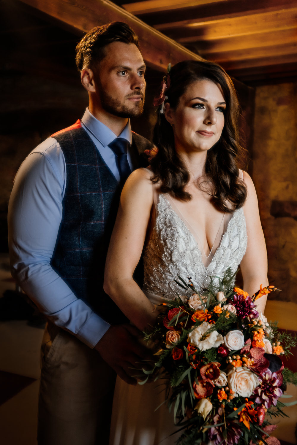 Orange Blue Wedding Steph Kiely Photography