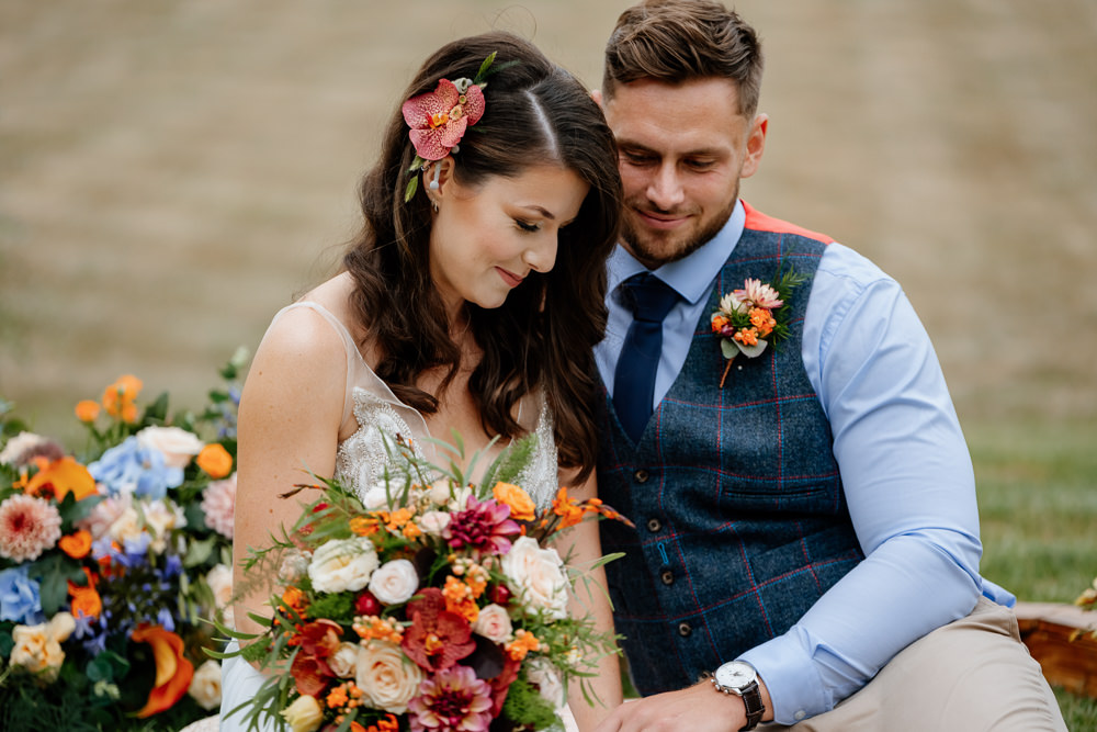 Orange Blue Wedding Steph Kiely Photography