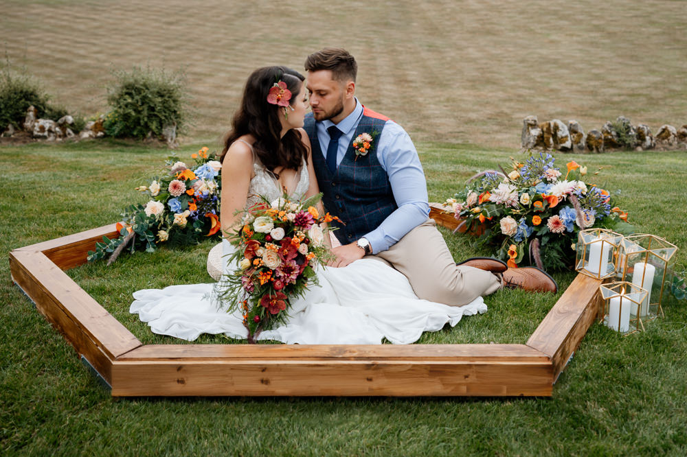 Orange Blue Wedding Steph Kiely Photography