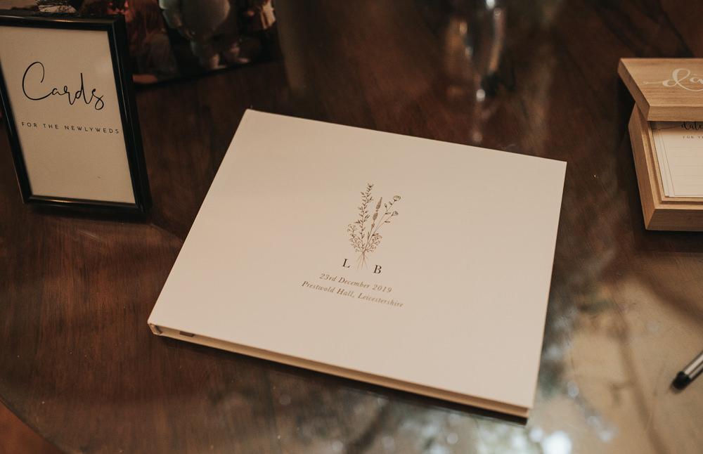 Guest Book Prestwold Hall Wedding Pear & Bear Photography
