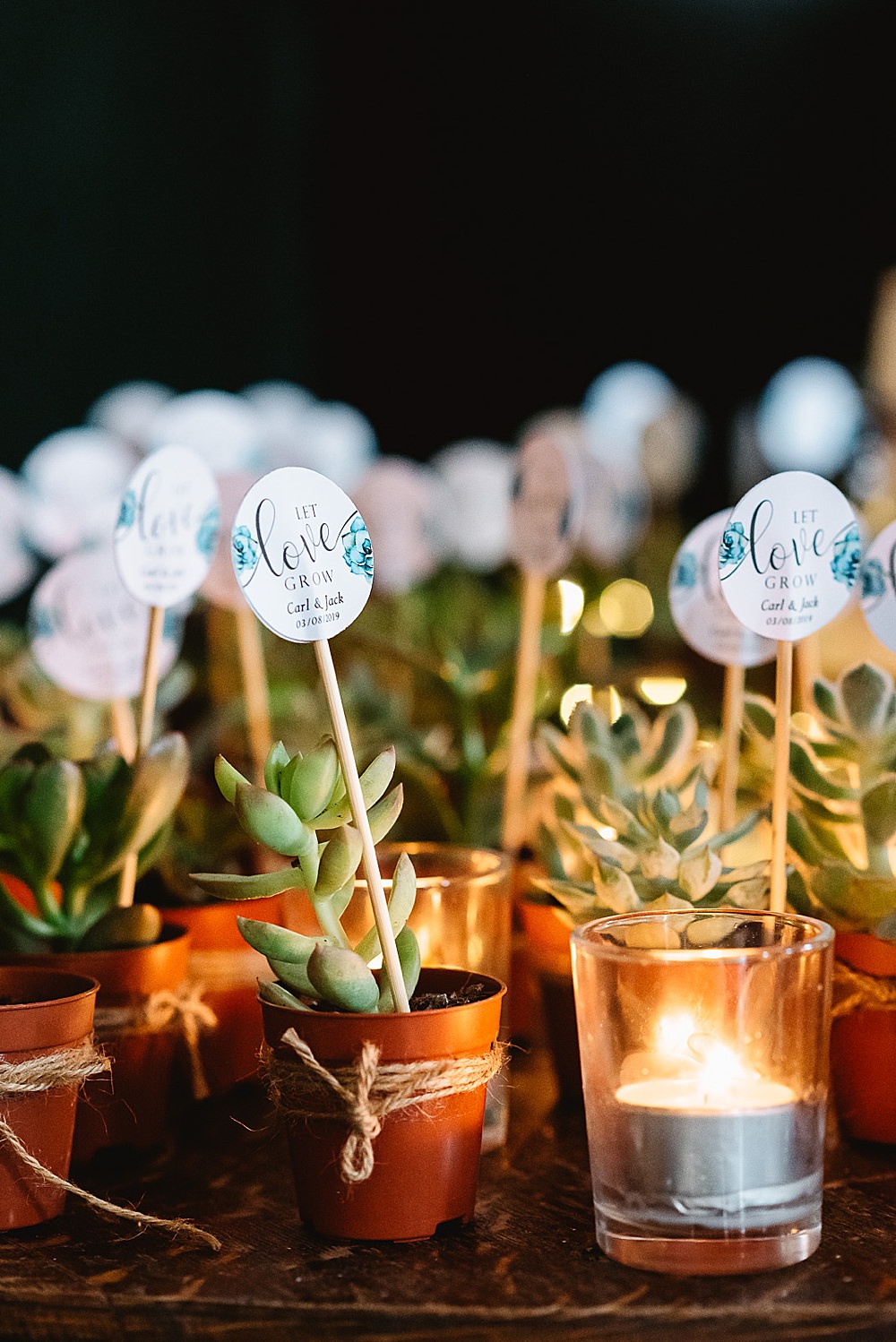 Succulent Favours South London Wedding Fiona Kelly Photography