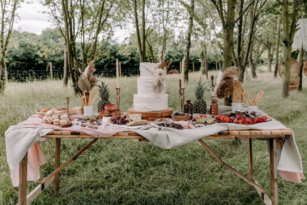 Sustainable Wedding Ideas EKR Pictures Cake Table Dessert Food Grazing Sharing