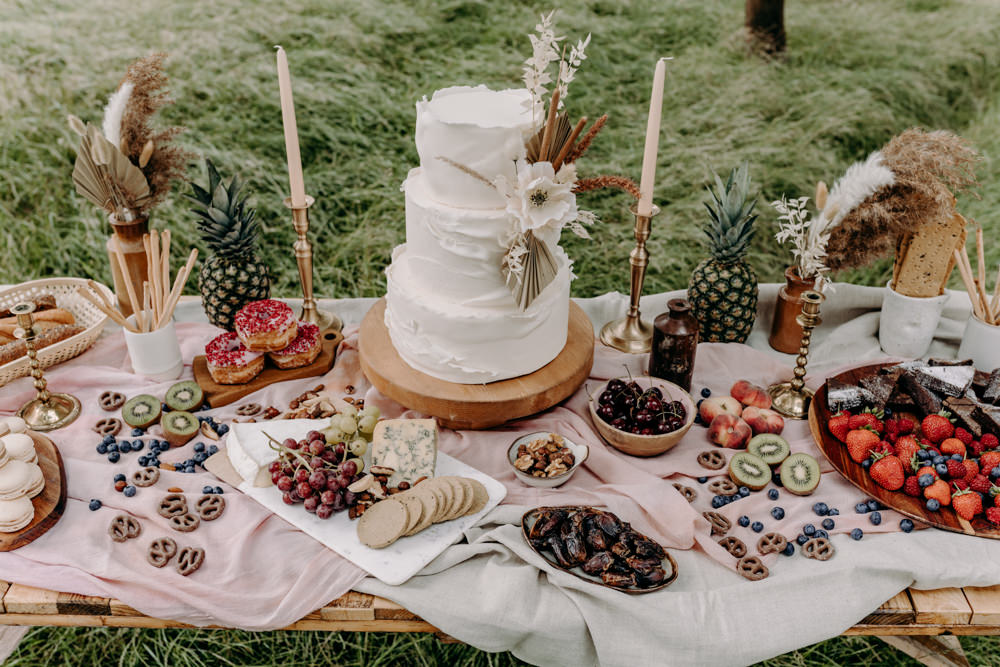 Sustainable Wedding Ideas EKR Pictures Cake Table Dessert Food Grazing Sharing