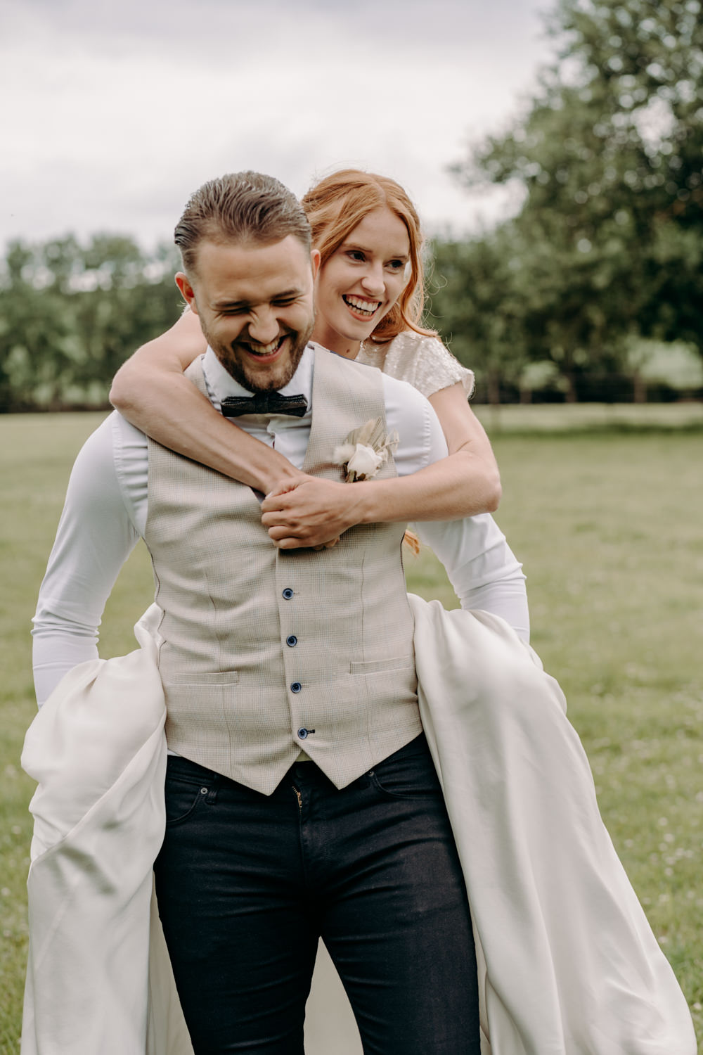Groom Suit Waistcoat Bow Tie Sustainable Wedding Ideas EKR Pictures
