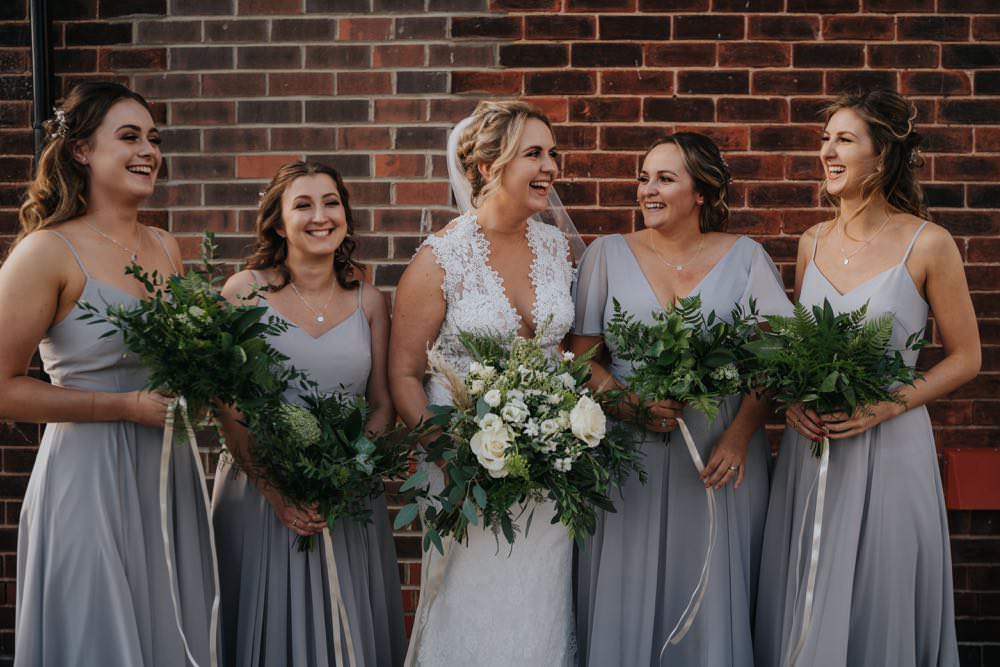 Bridesmaids Bridesmaid Dress Dresses Grey The Barns East Yorkshire Wedding Bloom Weddings