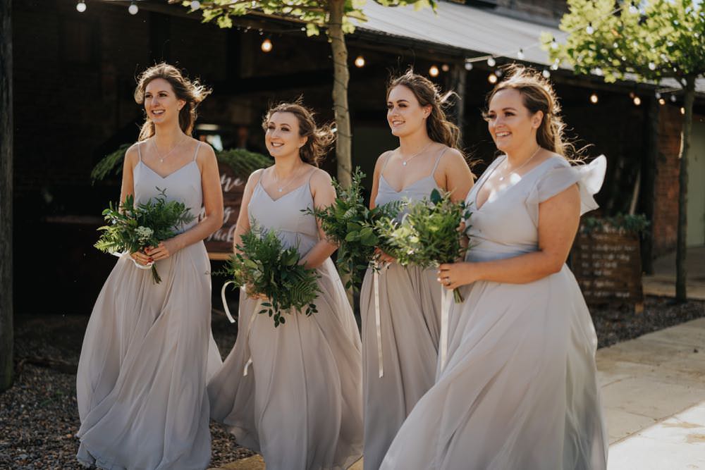 Bridesmaids Bridesmaid Dress Dresses Grey The Barns East Yorkshire Wedding Bloom Weddings