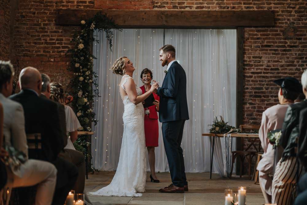 Flowerr Fabric Backdrop Ceremony The Barns East Yorkshire Wedding Bloom Weddings