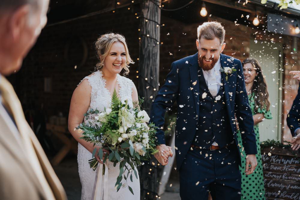 Confetti Throw The Barns East Yorkshire Wedding Bloom Weddings
