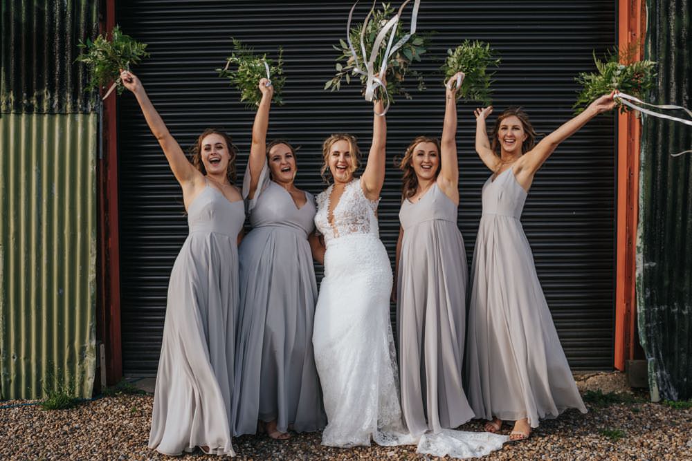 Bridesmaids Bridesmaid Dress Dresses Grey The Barns East Yorkshire Wedding Bloom Weddings