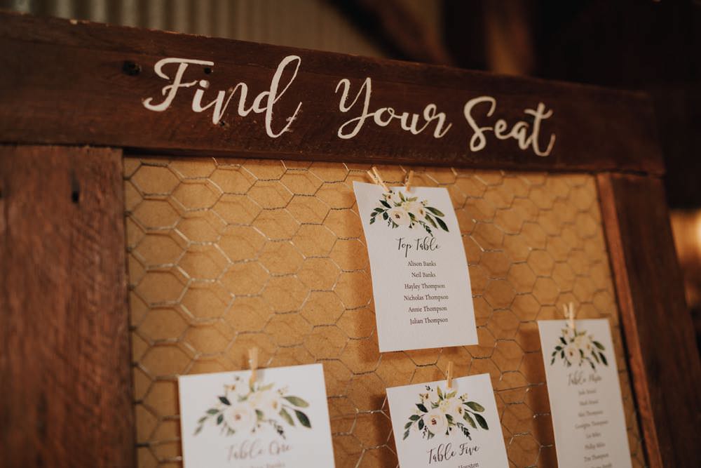 Table Plan Seating Chart The Barns East Yorkshire Wedding Bloom Weddings